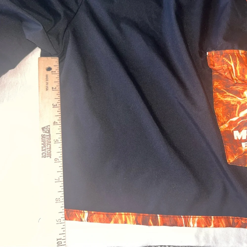 Mossy Oak Fishing Swim Trunks Men’s Large Black Orange Camo Summer Boating Lake